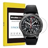 Gear S3 Screen Protector, SPARIN [3 Pack] [Tempered Glass] [Bubble Free] [Full Coverage] Screen Protector for Samsung Gear S3 Frontier / Classic Smart Watch, 1.3 Inch