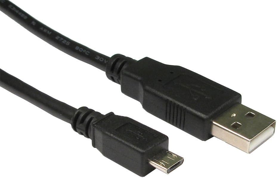 Extended Micro USB Charging cable for Xbox One (2M, Black)