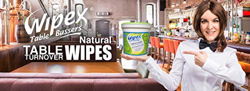 Wipex Table Bussers - Natural Table & Counter Turnover Cleaning Wipes with Vinegar, Propolis, Clove and Cinnamon Oil, 400 Count