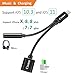 iphone 7 / 7 plus / 8 / X adapter, (Support iOS 10.3, 11)Cone 2 in 1 Lightning Adapter and Charger, Lightning to 3.5mm Aux Headphone Jack Audio Gender Adapter for iphone X, 8, 8 plus, 7(Black)