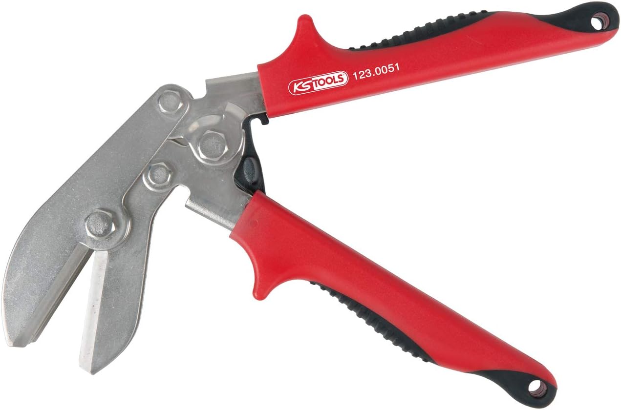 KS Tools Angled Pipe Pliers 225mm, Silber, Schwarz, Rot - Image 3