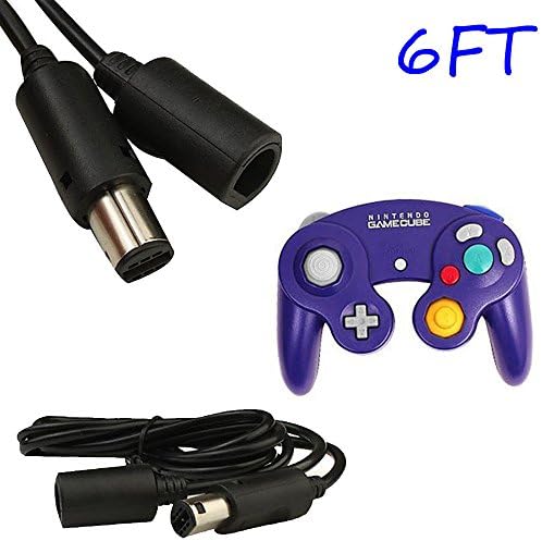 New Black Classic Gamecube Controller Extension Cable Compatible
