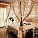 slashome Window Curtain Lights, 29V 306 LED 9.8 x 9.8 feet with 8 Lighting Modes Christmas String Fairy Lights for Wedding, Home, Garden, Party, Festival, Holiday Decor. (Warm White)
