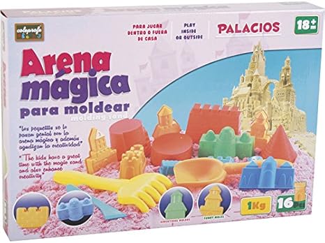 DIVERGARDEN Arena Mágica 1 Kgr. Rosa con Accesorios 16 Piezas: Amazon.es: Juguetes y juegos