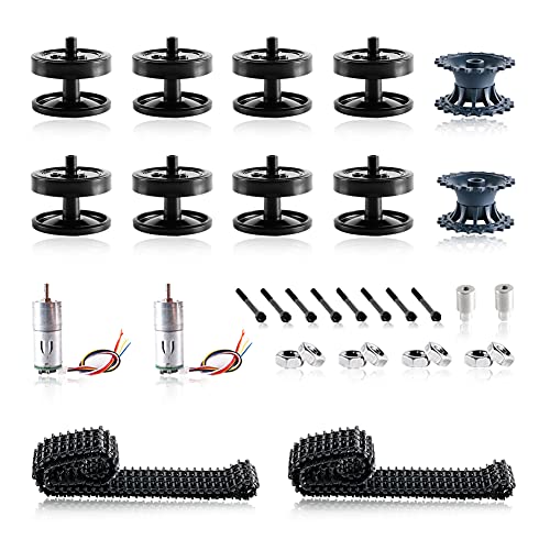 SZDoit Professional Wheel + Track + DC Encoder Motor with 4mm Coupling ...