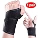 YOUNGDO Sports Wrist Brace, 7-11” Adjustable Wrist Support Wraps Thumb Loops Men & Women, Ideal Tennis Basketball Badminton Volleyball Cycling Gym Fitness (1 Pair) (7