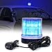 Xprite Blue 12 LEDs Rotating Beacon Strobe Light w/Magnetic Mount, Revolving Warning Flashing Light for Caution Vehicle Fire Service, Emergency Ambulance, Volunteer Service