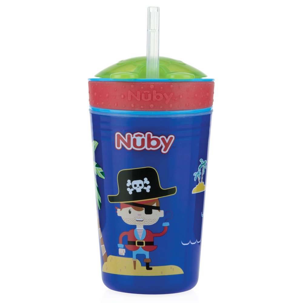 Nuby ID1037 3Blue Drinks and Snack Bowl, Blue