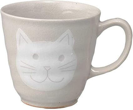 Amazon Co Jp マグカップ かわいい 粉引ネコ マグ 陶器 おしゃれ 猫 ねこ ギフト プレゼント 贈り物 ホーム キッチン