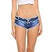 Romanstii Women Shorts Stretchable Low Waist Denim Micro Mini Jean Shorts For Girls Woman Juniors LIGHT BLUE XS