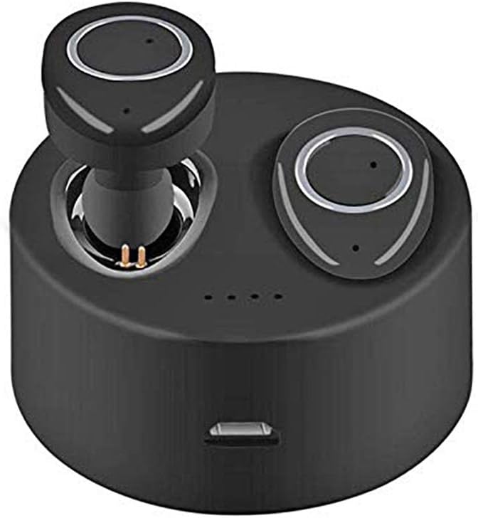Onbio Wireless Earbuds, Mini Bluetooth 4.1 Headphones w/Mic, Stereo Bass/Noise Cancelling Sport in-Ear Earphones with Charging Case (Black)