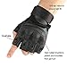 accmor Tactical Gloves Military Rubber Hard Knuckle Gloves Fingerless/Half Finger Outdoor Gloves Fit for Cycling Airsoft Paintball Motorcycle Hiking Camping