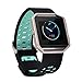 Lwsengme Fitbit Blaze Replacement Band,Silicone Watch Strap Adjustbable Wrist Band for Fitbit Blaze not Include Frame (Black/Teal)