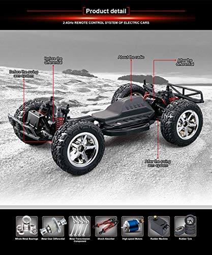 RC Race Car Buggy 45 km/h 1:12 3.4GHZ Schnelles 4wd Ferngesteuertes Gelände RC Auto Auto Offroad für Erwachsene, Elektro… – Bild 4