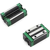 Mssoomm 2Pcs HGH25 - CA Carriage Slider Block for 25mm HGH25 CNC Square Linear Guide Rail Kit, High Assembly and Square Slider for CNC Machine