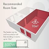 Devola Wifi Enabled Glass Panel Heater 500W White DVPW500WH view 7