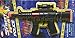 Set of 2 - Toy Police Assault Pistol Machine Gun Includes Sound Black