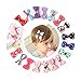 40 Pcs Ribbon Hair Bow Clips Printed Pattern Hairpins Non-slip Hair Barrettes Hair Accessories for Dogs or Women