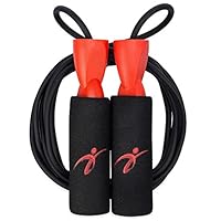 Fitness Factor Adjustable Jump Rope with Carrying Pouch - Cardio Jumping Rope for Men, Women, and Children of All Heights and Skill Levels - Great for Crossfit Training, Boxing, and MMA Workouts