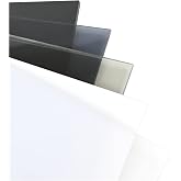 BuyPlastic Polycarbonate Plastic Sheet - 7135 Gray, 3/16" x 12" x 12" - Grey Tinted Transparent Glass Replacement, UV, Weather, and Impact Resistant