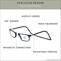 Clic Magnetic Reading Glasses for Men or