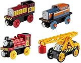 Fisher-Price Thomas & Friends Wooden Railway, Wooden Railway Steamies vs. Diesels 4-Pack