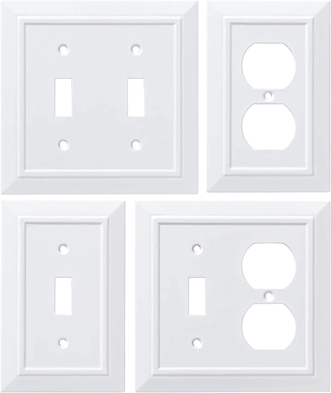 Franklin Brass W35243-PW-C Classic Architecture Single Decorator Wall Plate/Switch Plate/Cover, White - - 