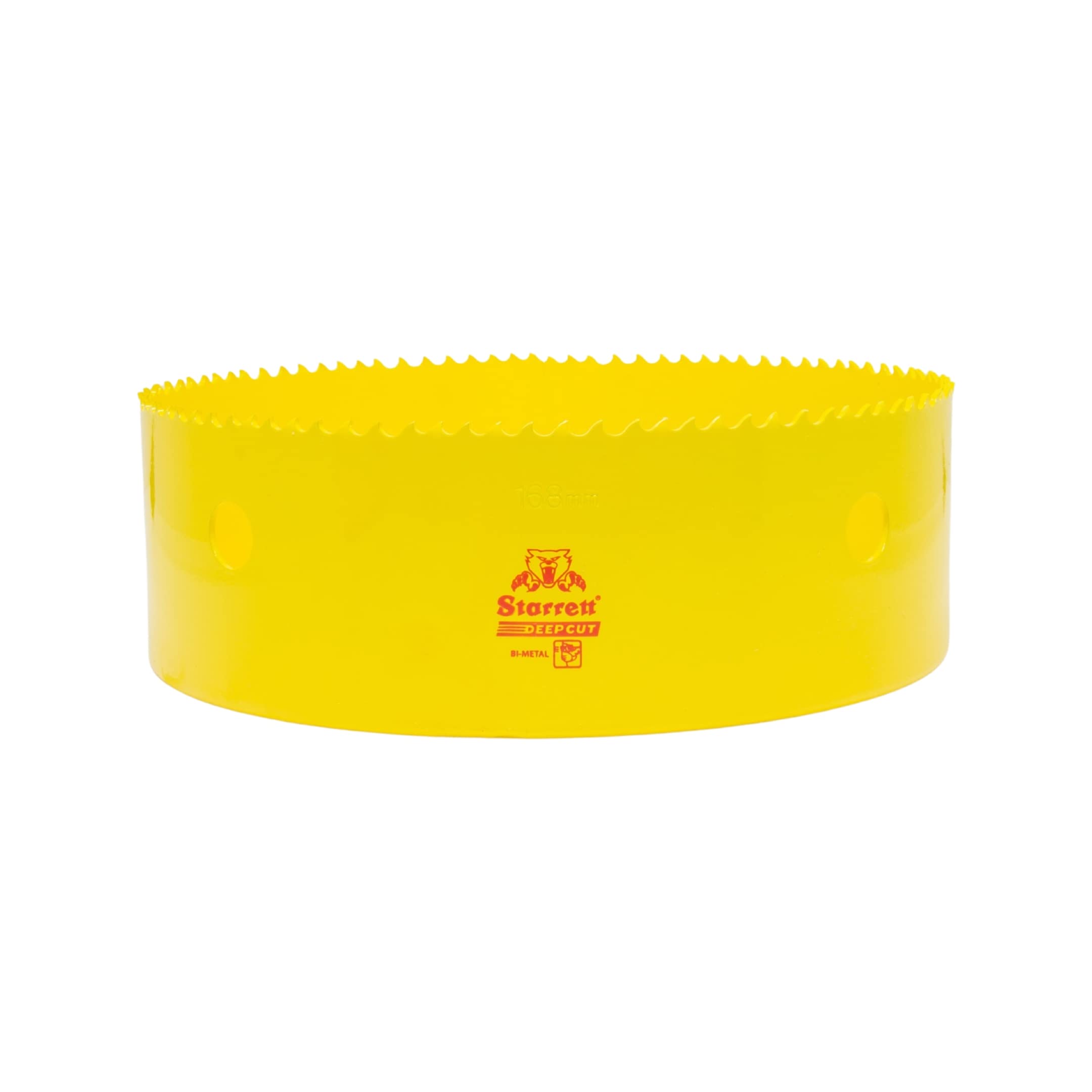Starrett Deep Cut Hole Saw - DCH168M Heavy Duty Bi-Metal with Extra Cobalt HSS Teeth - For Metals Wood Cast Iron Fibreglass Plastic Materials - 168mm