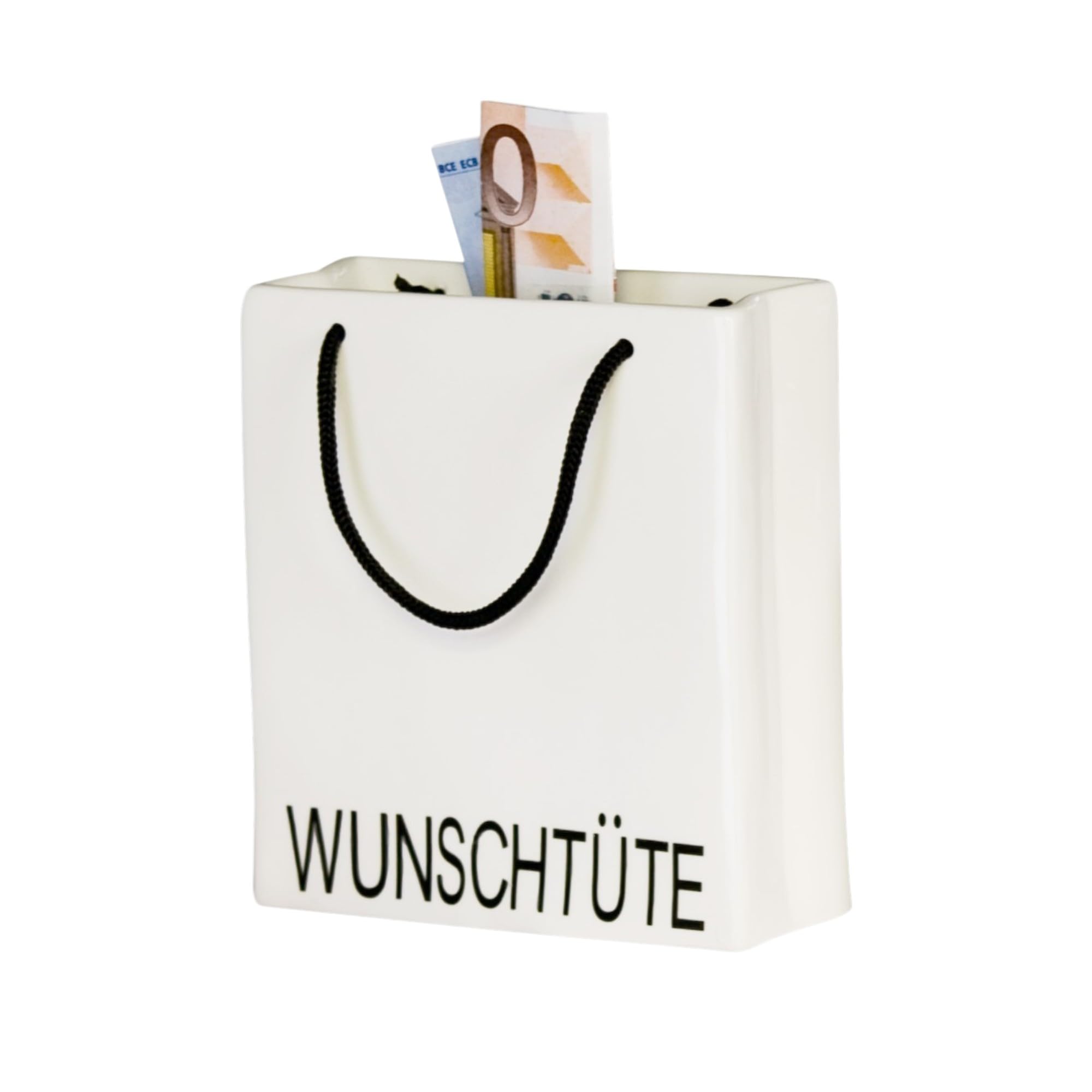 Casablanca Money Box Wish Bag, Porcelain, White