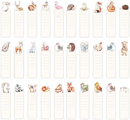 Animal Theme Colorful Bookmarks, 30 PCS (Floating zoo)