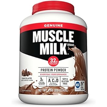 Muscle Milk Genuine Protein Powder, Chocolate, 32g Protein, 4.94 Pound