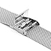 Top Plaza 20mm Stainless Steel Bracelet Wrist Watch Band Replacement Mesh Metal Strap Interlock Safety Clasp(Silver)