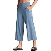 THE GYM PEOPLE Womens' Yoga Pants with Pockets and Tummy Control High Waist in Flare Crop