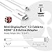 Club3D CAC-1173 Mini DisplayPort 1.2 Cable to HDMI 2.0 Active Adapter, White 3M/9.84'