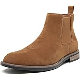 DECARSDZ Men's Chelsea Boots Casual Classic Comfy Slip-On Suede Chukka Mens Ankle Boot