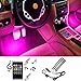 Sanhezhong Car LED Strip Light, 4pcs 48 LED DC 12V Multicolor Music Car Interior Light LED Under Dash Lighting Kit with Sound Active Function, Wireless Remote Control, Car Chargerthumb 3