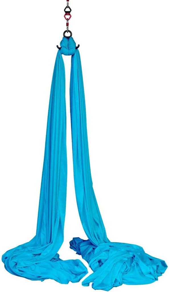 DIMPLEYA Aerial Silks Equipment Medium Stretch Silk for Acrobatic Dance Aerial Yoga Hammock 12 Meters Long