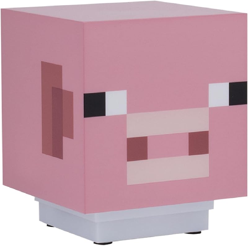 Paladone Minecraft Pig Light with Sound Officially Licensed Battery Powered