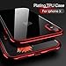 iPhone X 10 Case, HONTECH Clear TPU Ultra-Thin Half Electroplate Protective Bumper Cover for iPhoneX (Red)