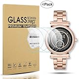 Diruite 4-Pack for Michael Kors Access Sofie Tempered Glass Screen Protector for MK Sofie Smart Watch [Anti-Scratch] [Perfectly Fit] [Optimized version] - Permanent Warranty Replacement