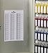 Durable Key Safe Box 72 - Wall Mounted Turn Lock Key Holder Holds 72 Key Clip Keys - Securely Lock Keys - Aluminum Silver Key Safe Including 6 Key Clip Tags