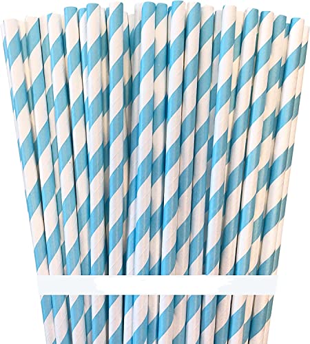 Shuiniba Biodegradable Striped Paper Straws,Paper