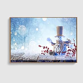 Framed Canvas Home Artwork Decoration Merry Christmas Canvas Wall Art for Living Room, Bedroom - 16x24 inches