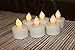 EcoGecko 87221-06 Indoor/Outdoor Remote Controlled Flameless LED Tealight Candles, Ivory, Set of 6
