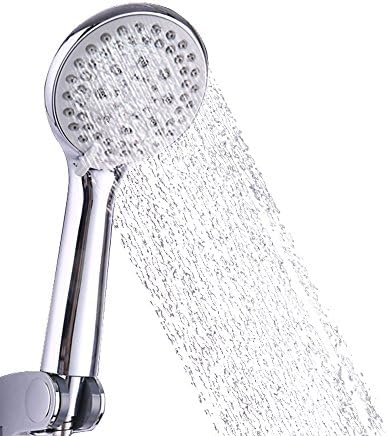 Rjbox Handheld Shower Head Multi-Function Universal Showering Components 5-Setting Handshower 50% Water Saving, Showerhead with 280% Turbocharged Pressure, Chrome Finish