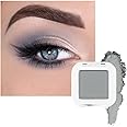 evpct Smoky Gray Grey Matte Single Mini Pressed Eyeshadow Makeup Palette, Grey Monochrome Cream Eye shadows Palette Brightener Makeup for Older Women, Natural Pigmented Waterproof Sombra Para Ojos 10