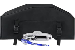 OLurkthu Secure Fit Winch Cover Heavy Duty for 9500-12000 Lbs UV Weather -Counteracting for Outdoor Applications