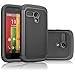Motorola Moto G Case, Moto G 1st Gen Case, Tekcoo(TM) [Tmajor Series] Shock Absorbing Hybrid Rubber Plastic Impact Defender Rugged Slim Hard Case Cover for Moto G 3G / 4G LTE (Black/Black)