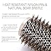 VASLON Professional Nano Thermic Ceramic & Ionic Round Barrel Hair Brush with Boar-Bristle For Blow Drying, Curling & Straightening