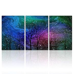 signwin 3 Piece Canvas Wall Art Beautiful Scenery...